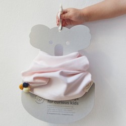 Snood "Soft Pink + Pompom" - coton bio