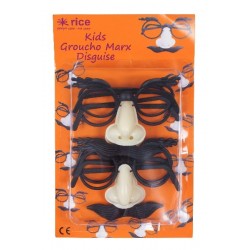 Set van 4 brillen met neus en snor "Groucho Marx"