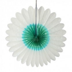Fleur en papier "Blanc-ocean" diamètre 60 cm