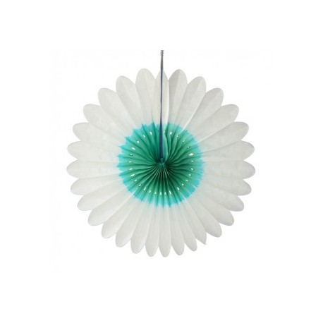 Fleur en papier "Blanc-ocean" diamètre 60 cm