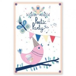 8 cartes d'invitation "Poetic Party"