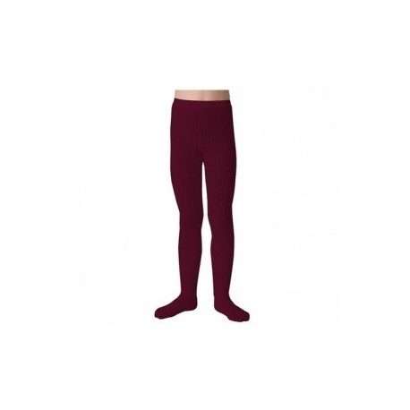 Collants unis à côtes "Marsala" - Made in France