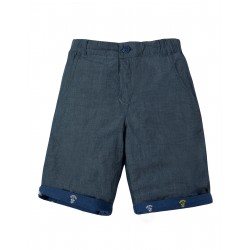 Short "Ralph Reversible Shorts, Marine Blue Anchors" - coton bio