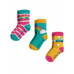 Chaussettes bébé "Little Socks 3 Pack, Rainbow Multipack" - coton bio