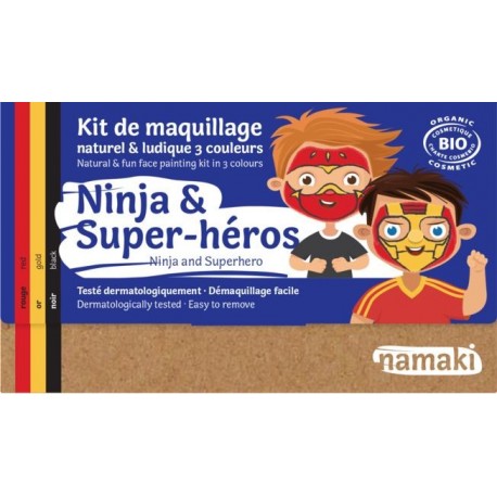 Kit de maquillage 3 couleurs "Ninja & Super-héros"