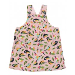 Robe "Tilly Cord Pinafore Dress, Soft Pink Tweet" - coton bio