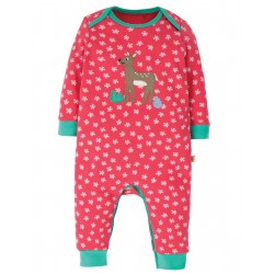 Pyjama bébé "Charlie Romper, Watermelon Cherry Blossom / Deer" - coton bio