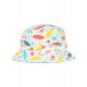 Chapeau réversible "Hattie Reversible Hat, Soft White Parasols" - coton bio