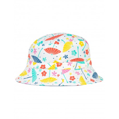 Chapeau réversible "Hattie Reversible Hat, Soft White Parasols" - coton bio