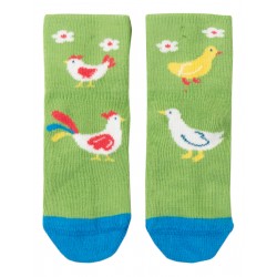 Chaussettes "Perfect Little Pair Socks, Kiwi / Chicken" - coton bio