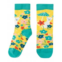 Chaussettes "Perfect Little Pair Socks, Sunflower Spot / Cat" - coton bio