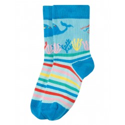 Chaussettes "Perfect Pair Socks, Motosu Blue / Sea" - coton bio
