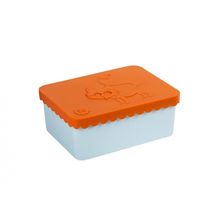 Boîte à tartines "Renard" - orange / bleu ciel