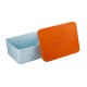 Boîte à tartines "Renard" - orange / bleu ciel