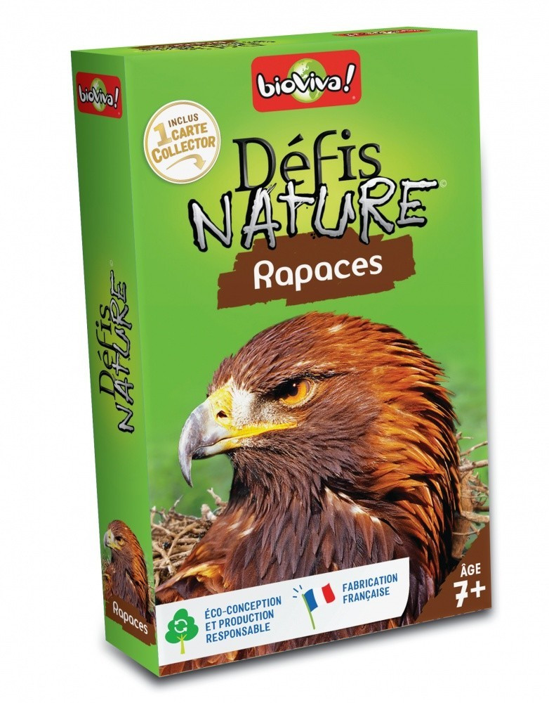 Jeu de cartes Défis Nature Rapaces - Bioviva