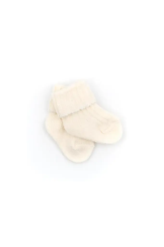 Chaussettes épaisses en bambou beige 