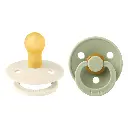 Duo de tétines Sauge/Ivory ronde Taille 2