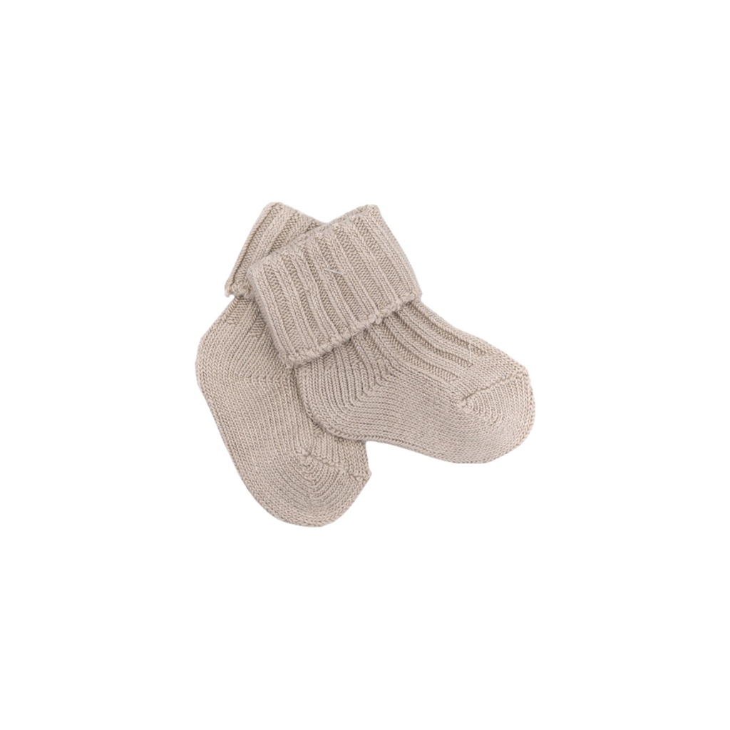 Épaisses chaussettes bébé en bambou Sable - Bamboom