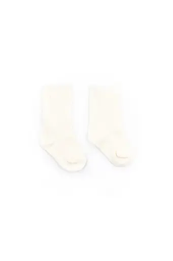 [BAMB] Chaussettes côtelées en bambou beige 