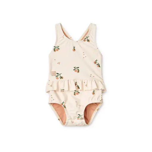 Maillot de bain imprimé bébé Amina Peach / Sandy - Liewood